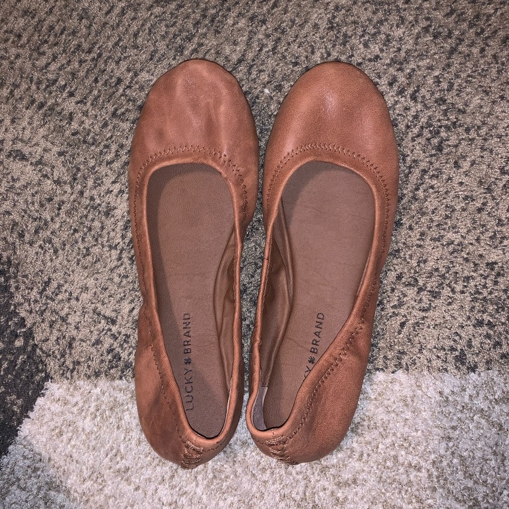 Lucky Brand Tan Leather Flats